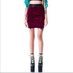 Widow Number One Crush Velvet Garter Skirt